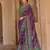 purple soft silk blend floral and paisley printed kashmiri jamewar saree