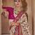  off white soft silk blend floral and paisley printed kashmiri jamewar saree