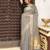 grey color cotton plain zari border saree with blouse