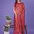 Magenta color woven lichi art silk blend saree with blouse