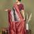 Maroon color woven lichi art silk blend saree with blouse