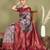 Maroon color woven lichi art silk blend saree with blouse