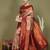 Brown color woven lichi art silk blend saree with blouse