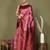 light pink color woven lichi art silk blend saree with blouse