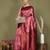 light pink color woven lichi art silk blend saree with blouse