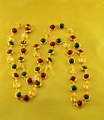 Polki Kundun Gold Platted Moti Mala Size-26"Inch 