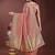 peach color orgenza zari border saree with blouse