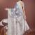 grey color linen cotton zari weaving saree with blouse