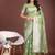 light green color linen cotton zari weaving saree with blouse