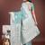 sky blue color linen cotton zari weaving saree with blouse