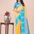 yellow color woven lichi art silk blend saree with blouse