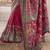 Brick red soft silk madhubani art printed saree