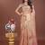 peach color zari border orgenza saree with blouse