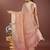 peach color zari border orgenza saree with blouse