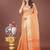 orange color zari border orgenza saree with blouse