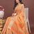 orange color zari border orgenza saree with blouse