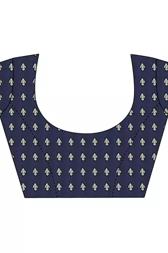 navy blue soft silk blend woven patola printed saree