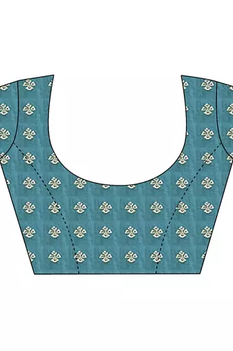 teal green soft silk blend woven patola printed saree