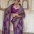 maroon soft silk blend woven patola printed saree