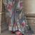 grey soft silk blend woven patola printed saree