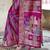 pink soft silk blend woven patola printed saree
