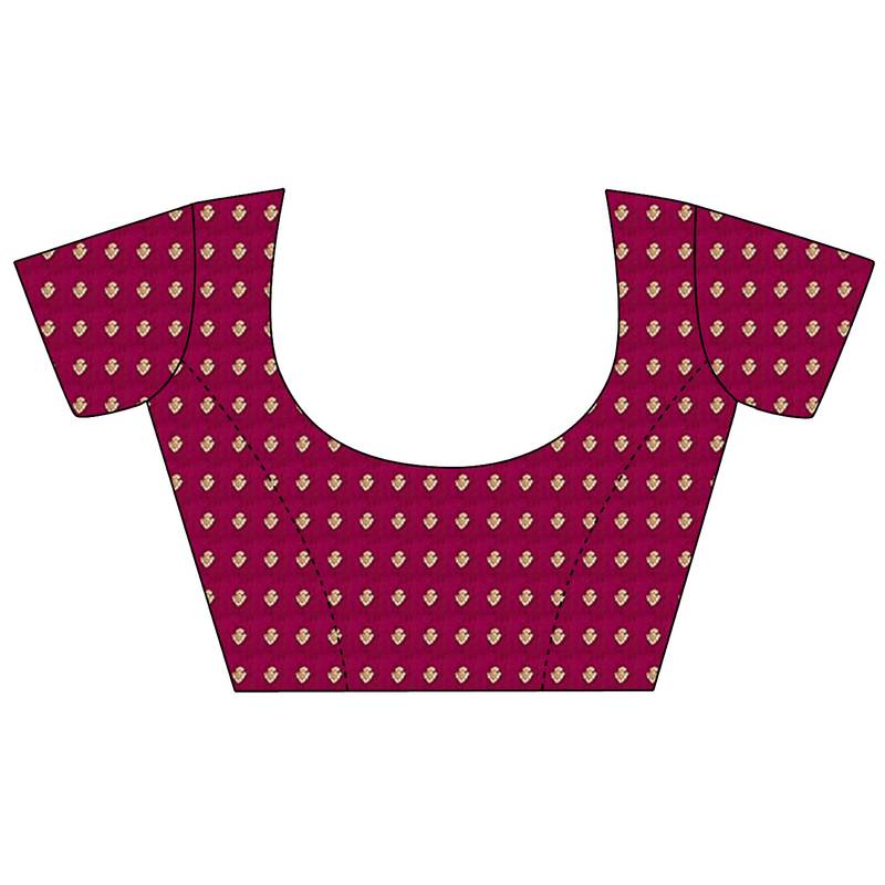 pink soft silk blend woven patola printed saree