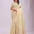 gold color cheks zari border orgenza saree with blouse