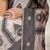 cream & black color linen cotton saree with blouse
