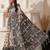 cream & black color linen cotton saree with blouse