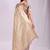 Beige color zari lining border orgenz saree with blouse
