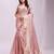pink color zari lining border orgenz saree with blouse