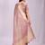 pink color zari lining border orgenz saree with blouse