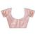pink color zari lining border orgenz saree with blouse