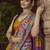mustard floral zaal print patola saree