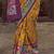 mustard floral zaal print patola saree
