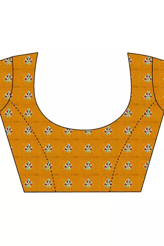 mustard floral zaal print patola saree