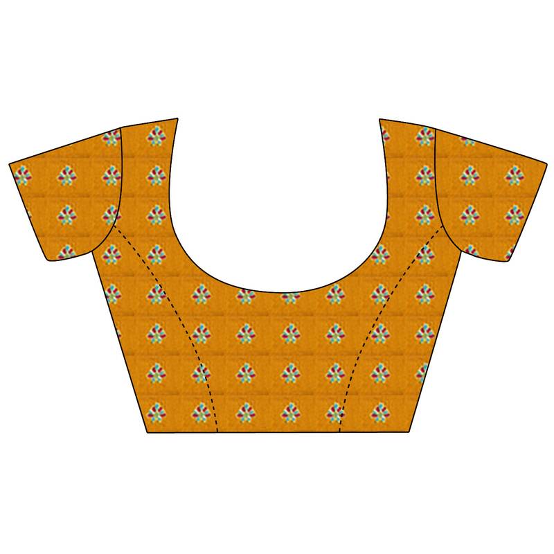 mustard floral zaal print patola saree