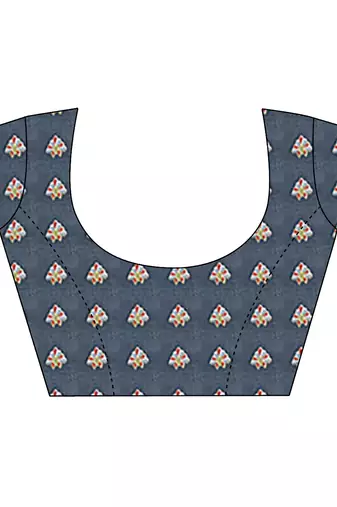 grey floral zaal print patola saree