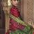 maroon floral zaal print patola saree