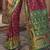 maroon floral zaal print patola saree