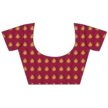maroon floral zaal print patola saree 5