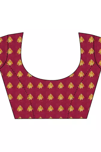 maroon floral zaal print patola saree