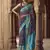 wine floral zaal print patola saree