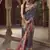 navy blue floral zaal print patola saree