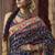 navy blue floral zaal print patola saree