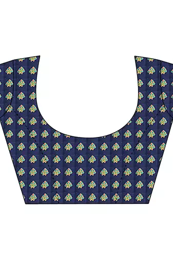 navy blue floral zaal print patola saree