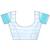 sky blue color linen cotton woven saree with blouse