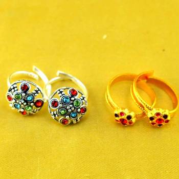 Gold And Silver Platted Toe Ring 2