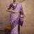 lavender soft silk blend ikkat printed patola saree