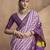 lavender soft silk blend ikkat printed patola saree